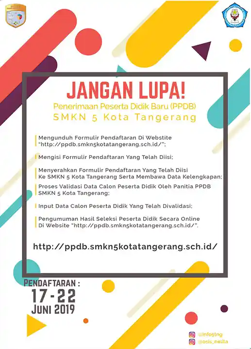 Desain Story Instagram PPDB | SMKN 5 Kota Tangerang