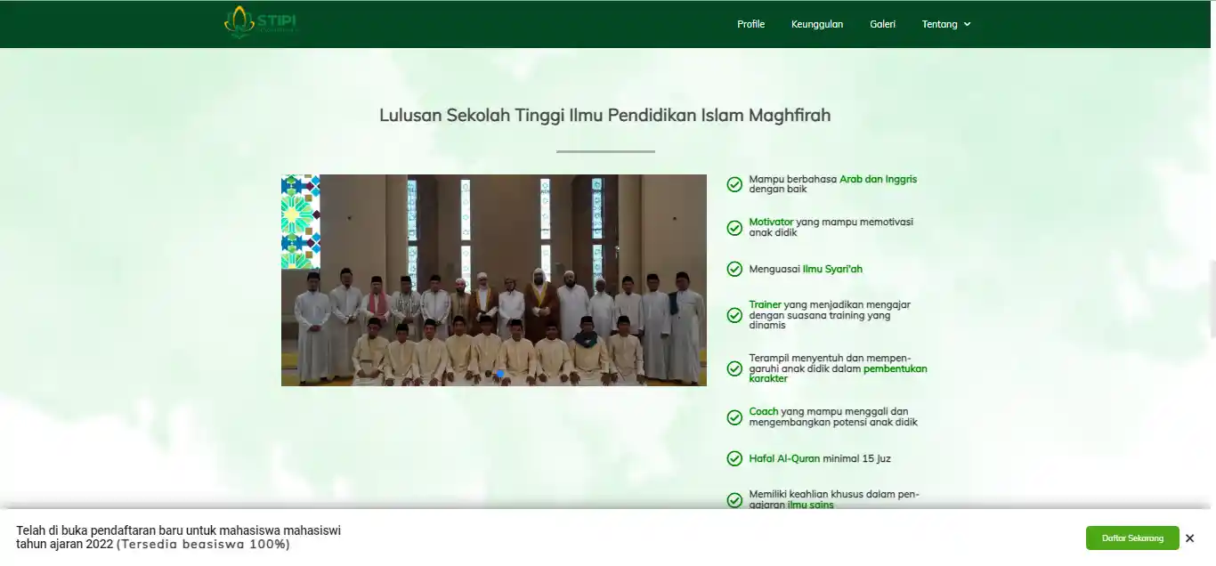 Website STIPI | Kampung Maghfirah Bogor