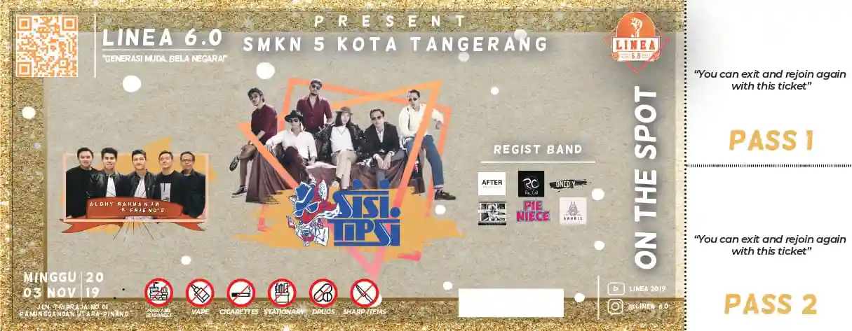Desain Tiket Presale | Event Linea 2019