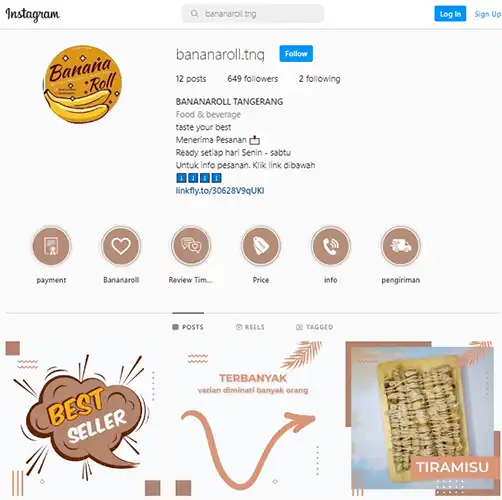 Desain Instagram | Bananaroll.tng