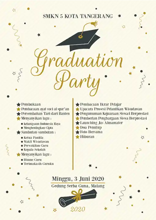 Desain Pamflet Wisuda | SMKN 5 Kotang