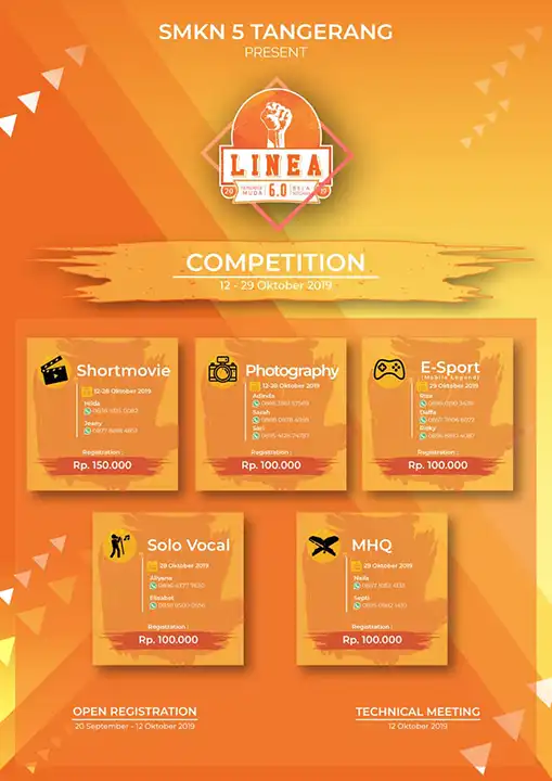 Desain Poster Lomba | Event Linea 2019