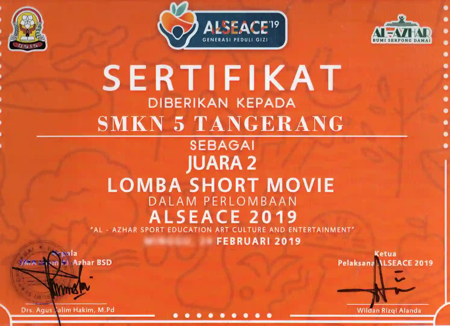 Juara 2 | ALSEACE 2019