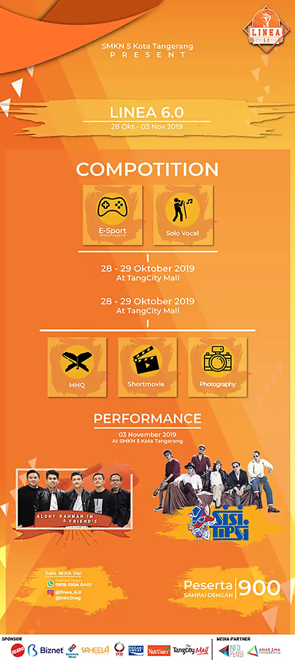 Desain X Banner Sekolah | Event Linea 2019