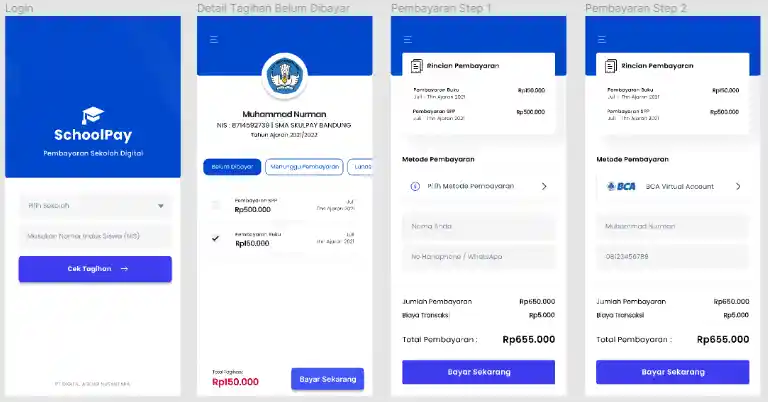Slicing Web Frontend Schoolpay | PT DIGITA